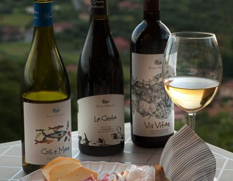 Bottiglie di vino e salumi RipaVersilia