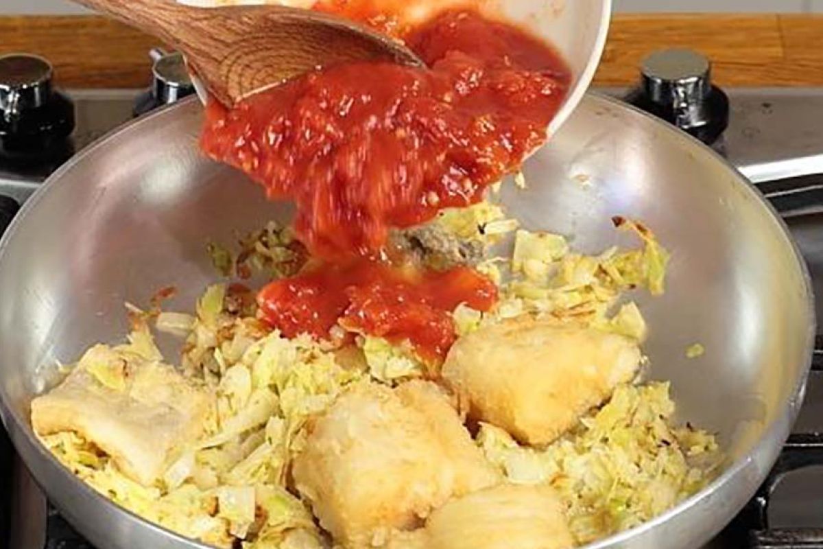 Morzellata o baccal&agrave; con i porri