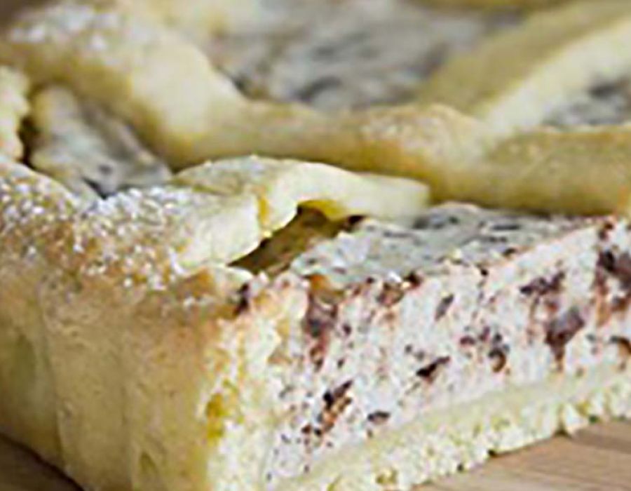 Torta di ricotta con gocce di cioccolata
