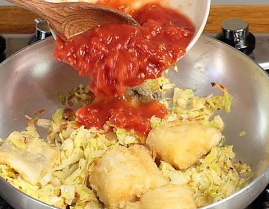 Morzellata o baccal&agrave; con i porri